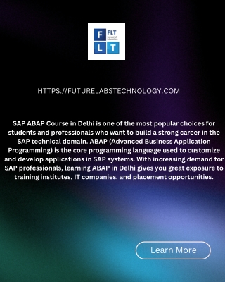 SAP ABAP Classes in Noida