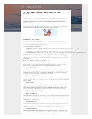How PBHRC Creates Personalised Treatment Plans for Heart Valve Diseases