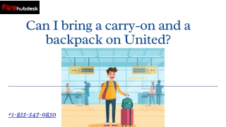 Can I bring a carry-on and a backpack on United?