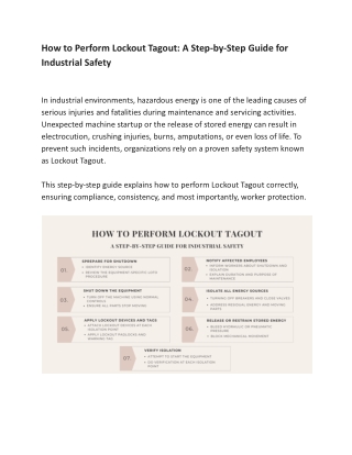 How to Perform Lockout Tagout A Step-by-Step Guide for Industrial Safety