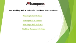 Best Wedding Halls in Kolkata for Traditional & Modern Events
