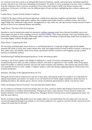 Jungle Boots: Thriving in Wet Environments