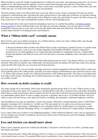 Can You Use a Hilton Debit Card? Rewards, Fees, and Travel Perks Explained