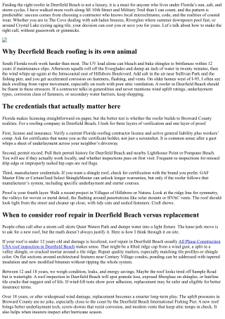 The Ultimate Guide to Choosing a Roofer in Deerfield Beach