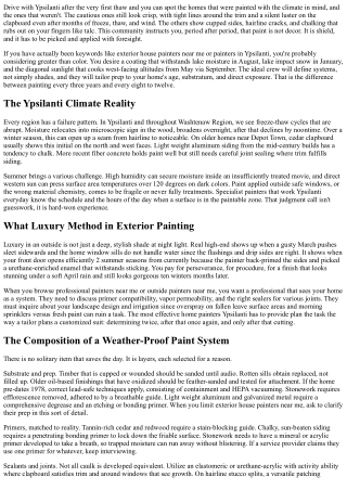 Outside Residence Painters Near Me: Ypsilanti Weather-Proof Solutions