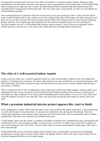 Bloomfield Hills Commercial Interior Painters: Workplace Refresh Made Easy