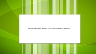 Unlimited Security Trusted Protection for Modern Businesses