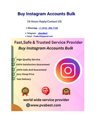Buy instagram accounts in bulk USA