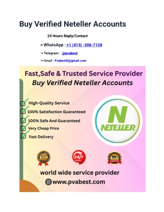 Buy Verified Neteller Accounts 2026