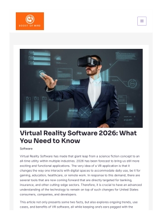 Virtual Reality Software