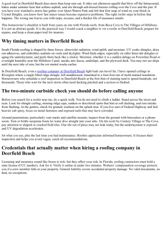 Roofer Near Me: Deerfield Beach Homeowner’s Checklist for Repairs