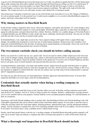 Roofer Near Me: Deerfield Beach Homeowner’s Checklist for Repairs