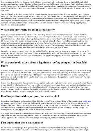 Roofer Near Me in Deerfield Beach: Same-Day Repairs and Fast Quotes