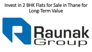 Invest in 2 BHK Flats for Sale in Thane for Long-Term Value