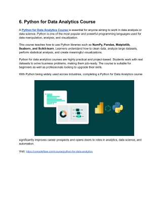 Python for Data Analytics Course, Noida, India