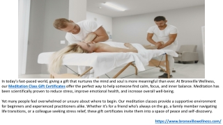 Gift Healing with Shamanic Healing Gift Certificates at Bronxville Wellness.PPTX