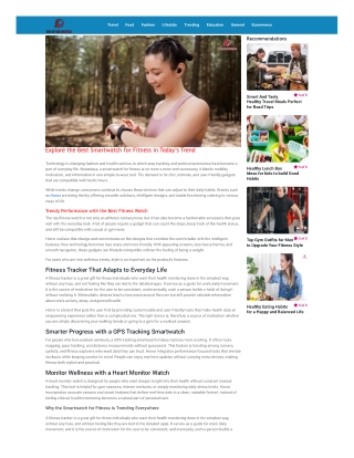 Smartwatch for Fitness Trends Redefining Everyday Wellness