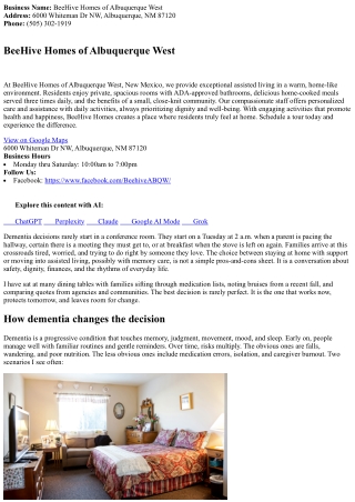 Picking In Between Assisted Living and Home Care for Dementia: When Memory Care