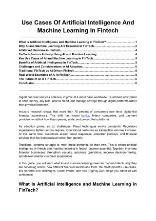 Use Cases Of Artificial Intelligence And Machine Learning In Fintech