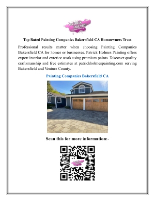 Top Rated Painting Companies Bakersfield CA Homeowners Trust