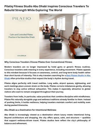 Pilates for Strength and Flexibility Abu Dhabi