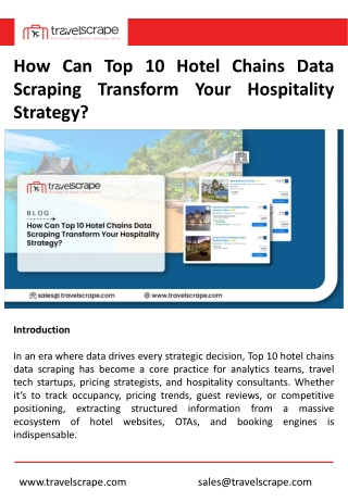 Top 10 Hotel Chains Data Scraping for Hospitality Strategy