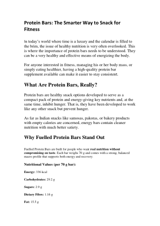 Protein Bar your Snack on the Go ally