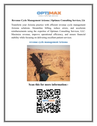 Revenue Cycle Management Arizona  Optimax Consulting Services Llc
