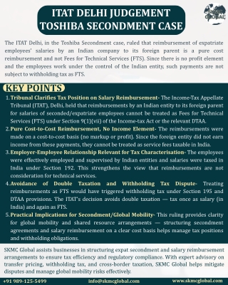 ITAT Delhi Judgement Toshiba Secondment Case