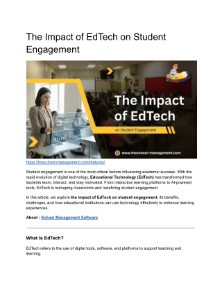 The Impact of EdTech on Student Engagement