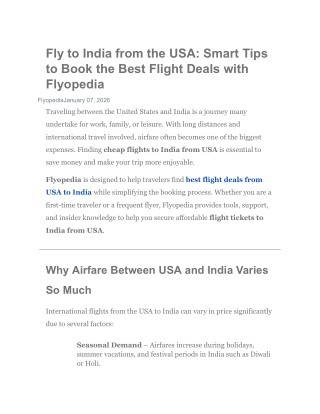 Fly to India from the USA: How to Find the Best Flight Deals