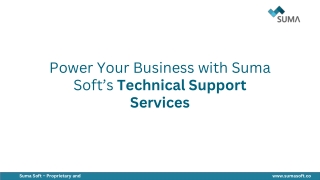 Power Your Business with Suma Soft’s Technical Support Services