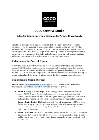 Branding Agency in Singapore