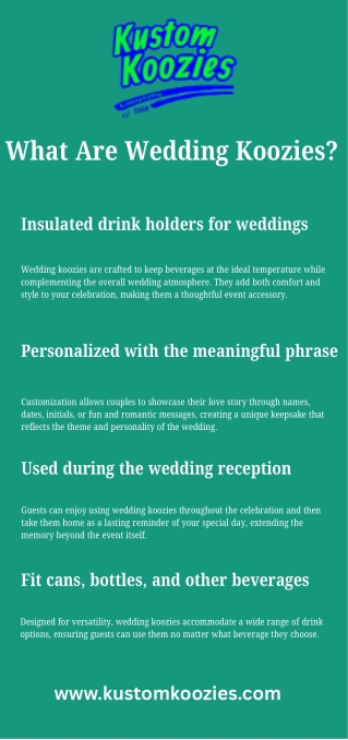 What Are Wedding Koozies?
