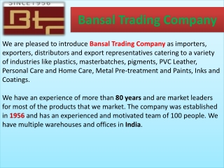 Bansal Trading Company