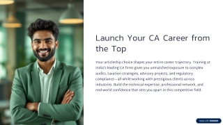 Why You Should Pursue Your CA Articleship from the Best CA Firm in India