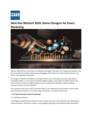 How Next-Gen Martech 2026 Is Transforming Smart Marketing