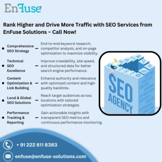 Rank Higher and Drive More Traffic with SEO Services from EnFuse Solutions