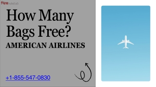 How many bags does American Airlines allow for free