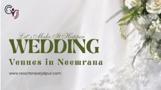 Wedding Venues in Neemrana for Elegant and Stress-Free Celebrations