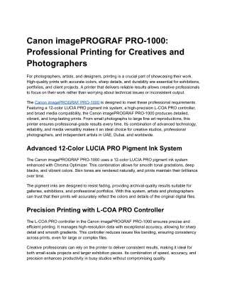 Canon imagePROGRAF PRO-1000
