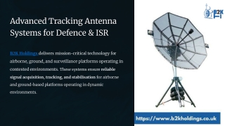 Tracking Antenna Systems for Defence, ISR & Secure Long-Range Communication Oper