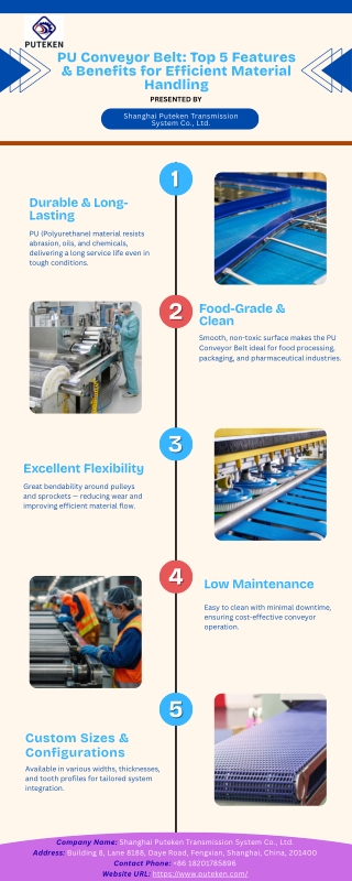 PU Conveyor Belt Top 5 Features & Benefits for Efficient Material Handling