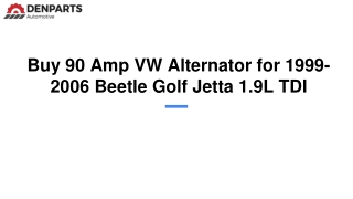 1999 2006 VW Beetle Alternator