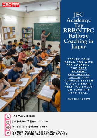 JEC Academy Top RRBNTPC Railway Coaching in Jaipur