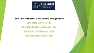 Best CMA Final Law Classes in India for High Scores