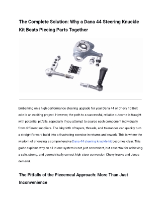 Dana 44 Steering Knuckle Kit | All-In-One High Steer Solution