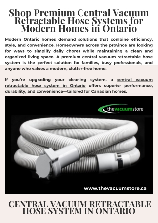 Why Homeowners Choose a Central Vacuum Retractable Hose