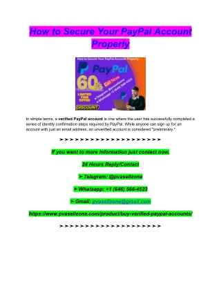 How to Secure Your PayPal Account Properly