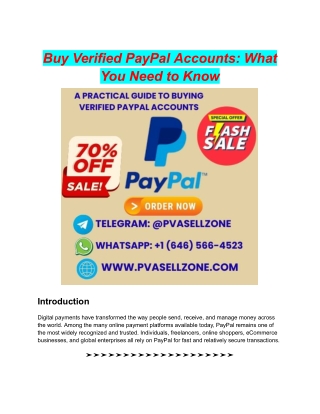 Buy Verified PayPal Accounts_ What You Need to Know